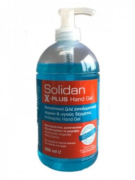 Αντισηπτικό Τζελ Χεριών Solidan X-Plus Hand Gel 600ml