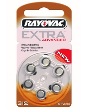 Rayovac Extra Advanced Μπαταρίες Ακουστικών Βαρηκοΐας 312 1.45V 6τμχ