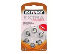Rayovac Extra Advanced Μπαταρίες Ακουστικών Βαρηκοΐας 312 1.45V 6τμχ